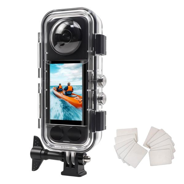FitStill 40M 潜水ケースInsta360 X4専用防水HD光学ガラスレンズ x4潜水ケース 水中撮影 全方位保護 耐圧性、防塵、