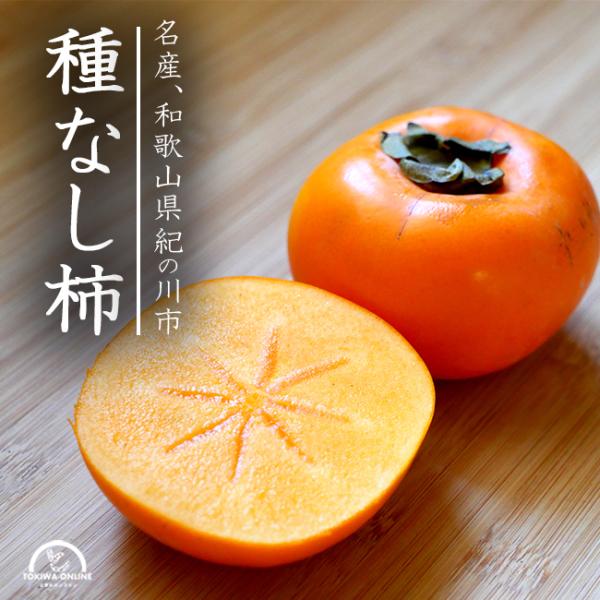 無農薬 柿 種無し 5kg 和歌山 果物 平核無柿 中谷早生 刀根早生
