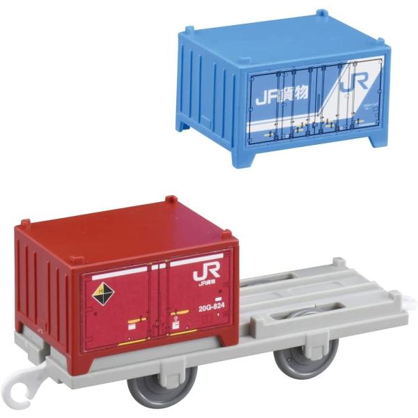 ■JR貨物のコンテナがモデル■手転がし遊び可能別売りの動力車両とつないで遊べます。コンテナを取り外して積み下ろし遊びが楽しめます。※レールは別売です商品内容 コンテナ貨車(1)、コンテナ(2)、部品注文書(1)商品番号: 490481016...
