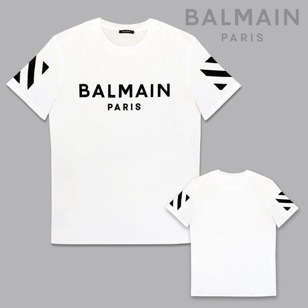 BALMAIN バルマン Tシャツ メンズ ロゴ 白-