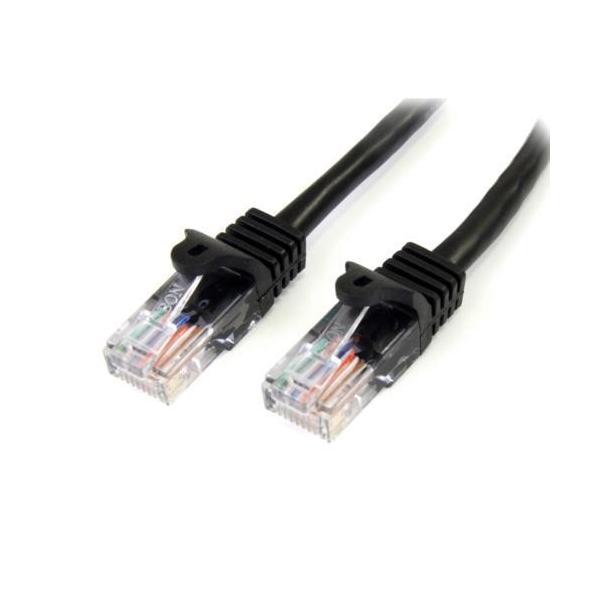 StarTech(�X�^�[�e�b�N) 45PAT50CMBK 0.5m Cat5e LAN�P�[�u�� �ܐ܂�h�~ �u���b�N
