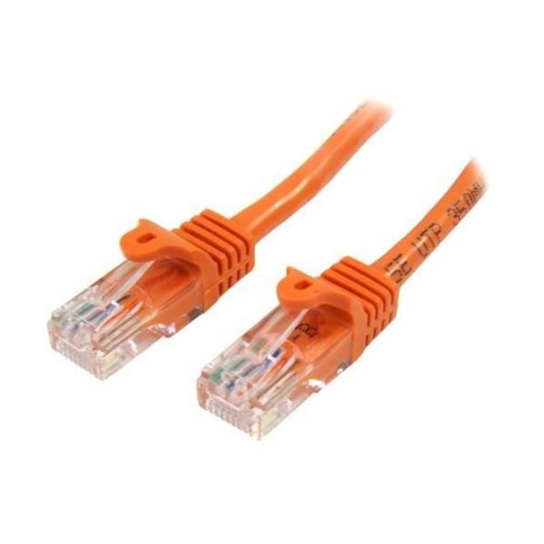 StarTech(�X�^�[�e�b�N) 45PAT5MOR 5m Cat5e LAN�P�[�u�� �ܐ܂�h�~ �I�����W