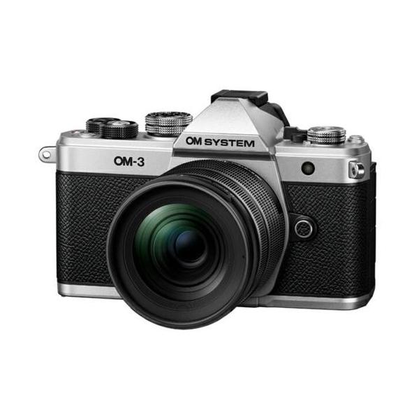 OM SYSTEM OM-3 一眼レフカメラ 12-45mmレンズ付き OM SYSTEM OM-3 12-45mm F4.0 PROレンズキット シルバー ミラー