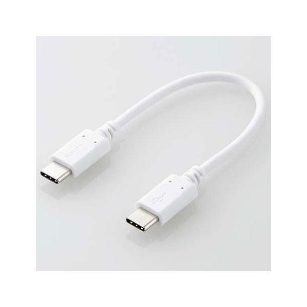 �G���R��(ELECOM) MPA-CC01PNWH �z���C�g USB2.0�P�[�u�� 0.1m