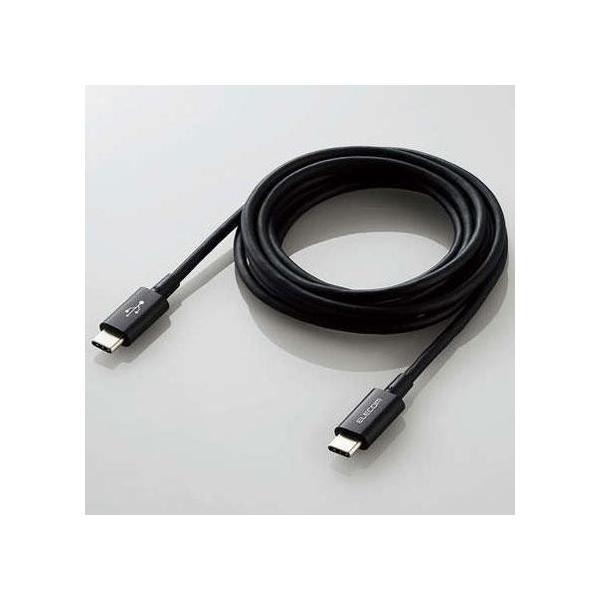 �G���R��(ELECOM) MPA-CCPS20PNBK �u���b�N USB2.0�P�[�u�� C-C PD�Ή� �ϋv�d�l 2m