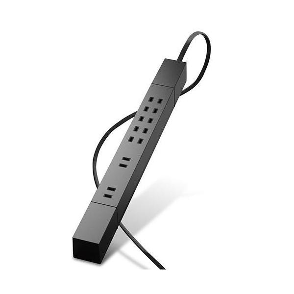 他サイト： エレコム(ELECOM) ECT-0510BK ブラック 高機能7口タップ 雷ガードタップ 延長コード 2ピン 7口 1mの商品画像