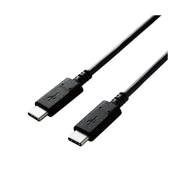 �G���R��(ELECOM) U2C-CC05NBK2 �u���b�N USB2.0�P�[�u�� �F�ؕi C-C 0.5m