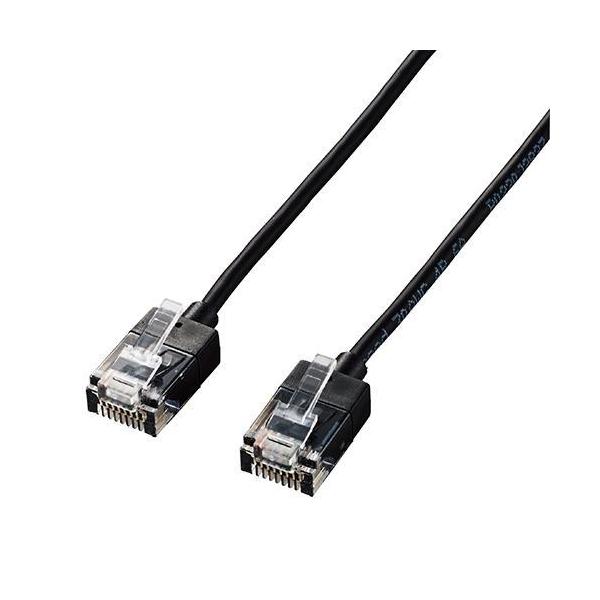 �G���R��(ELECOM) LD-GPASS/BK1 �u���b�N Cat6A LAN�P�[�u�� 1m