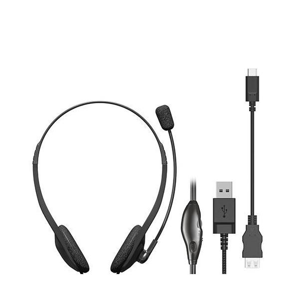 �G���R��(ELECOM) HS-HP22UCBK Type-C�ϊ��t�������I�[�o�[�w�b�h�Z�b�g