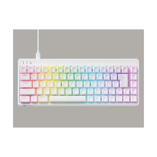 他サイト： エレコム(ELECOM) TKVK600AWH ホワイト ゲーミングキーボード USB有線 71キー 日本語配列 GAMING V customの商品画像