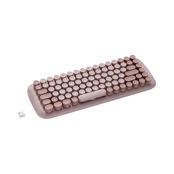 ナカバヤシ MK-03KB-P スモーキーピンク 無線ラウンドキーキャップ キーボード