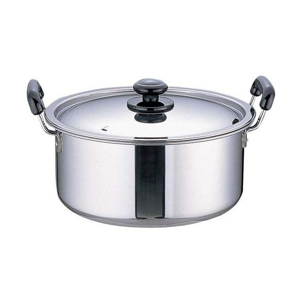 遠藤商事 SAステンレス プラ柄 IH対応 厚板実用鍋 33cm AZT0733 : 特価