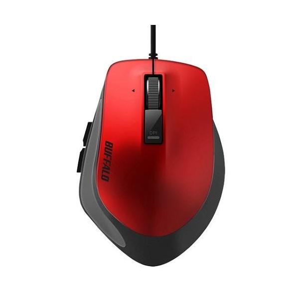 �o�b�t�@���[(BUFFALO) BSMBU500MRD ���b�h �L�� BlueLED 5�{�^��