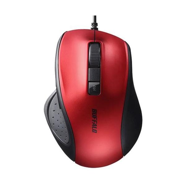 �o�b�t�@���[(BUFFALO) BSMBU300RD ���b�h USB �L��BlueLED���w���}�E�X �É� 5�{�^��