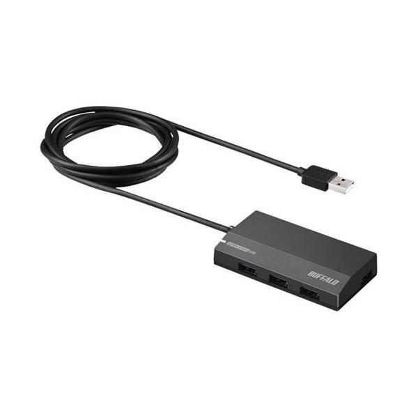 バッファロー(BUFFALO) BSH4A120U3BK ブラック USB3.0セルフパワーハブ 4ポートタイプ 100cm
