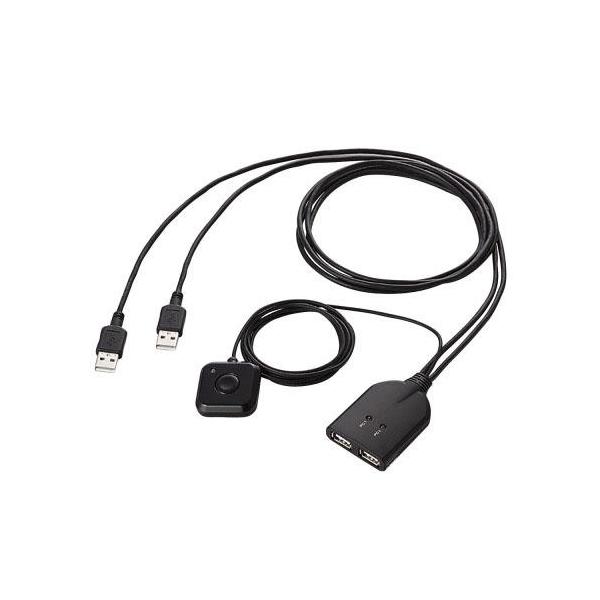 エレコム(ELECOM) KM-A22BBK パソコン切替器 USB 2台切替
