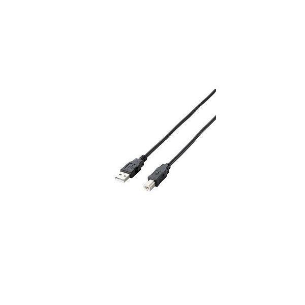 �G���R��(ELECOM) U2C-JB50BK �u���b�N USB2.0�P�[�u�� A-B 5m