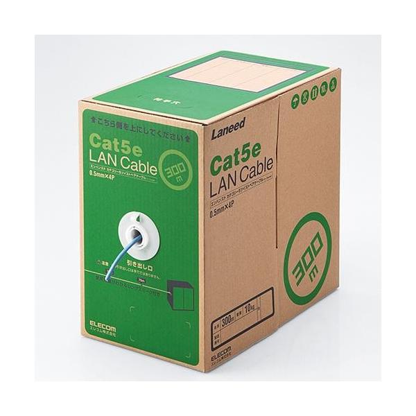 �G���R��(ELECOM) LD-CT2/BU300/RS �u���[ EU RoHS�w�ߏ��� LAN�P�[�u�� Cat5e �P�� 300m