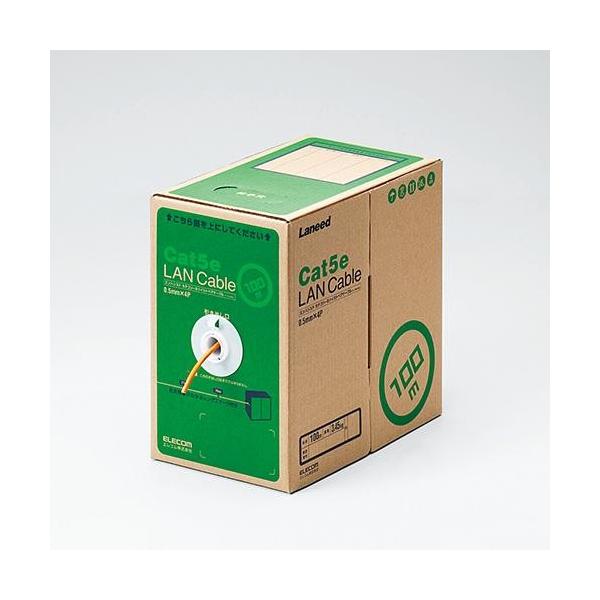 GR(ELECOM) LD-CT2/DR100/RS IW EU RoHSwߏ LANP[u Cat5e P 100m