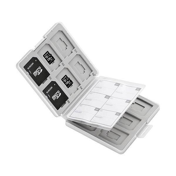 GR(ELECOM) CMC-SDCPP24WH zCg SD/microSDJ[hP[X vX`bN^Cv