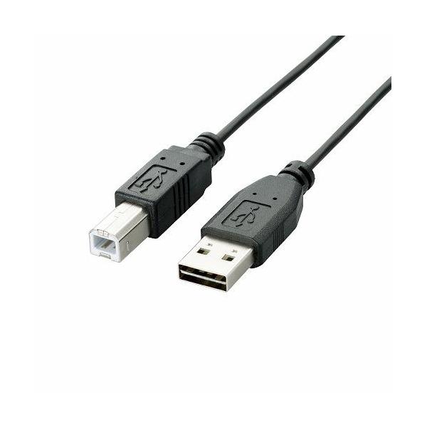 �G���R��(ELECOM) U2C-DB15BK �u���b�N ���ʑ}��USB�P�[�u�� A-B 1.5m