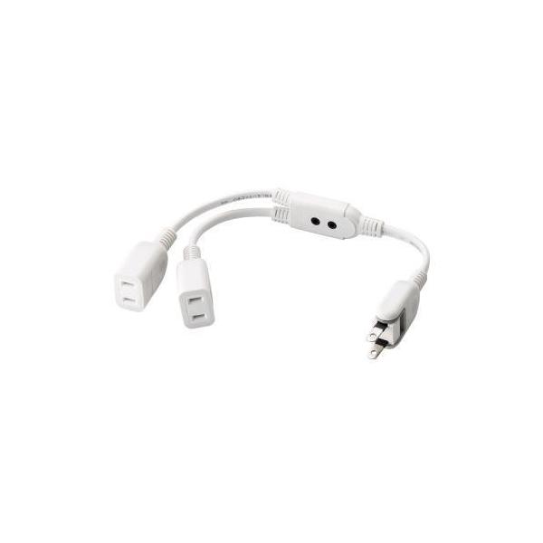 �G���R��(ELECOM) T-ADR3WH �z���C�g AC�A�_�v�^�p�d�������R�[�h 2��