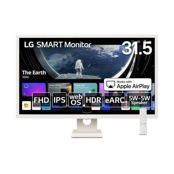 LG スマートモニター 32SR50F-W(ホワイト系)　未使用近し LGエレクトロニクス(LG) 32SR50F-W LG SMART Monitor 31.5型 フルHD