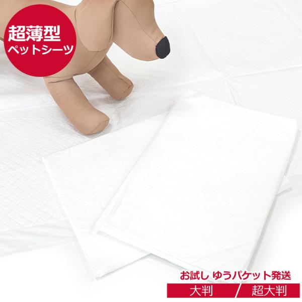 お試し販売 / 超薄型　ペットシーツ　大判　98×98cm　1枚　超大判　98×128cm　1枚　ビッグ ペットシート トイレシーツ トイレシート ペット用シーツ