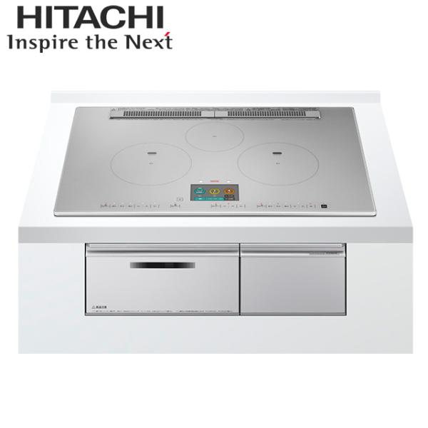 日立 IHクッキングヒーター【HT-N1000STWF S】プラミアムシルバー 3口IH N1000Tシリーズ 火加減マイスター 鉄・ステンレス対応 幅75cm〔GA〕 HT-N1000STWF(S)】 日立 IHクッキングヒーター <N1000シリーズ> 3口IH