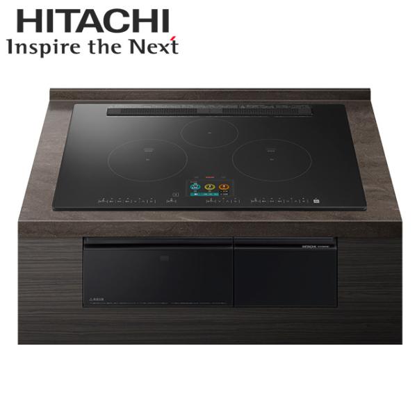 HT-N1500KTWF(K)】 日立 IHクッキングヒーター <N1500シリーズ> 3口IH 