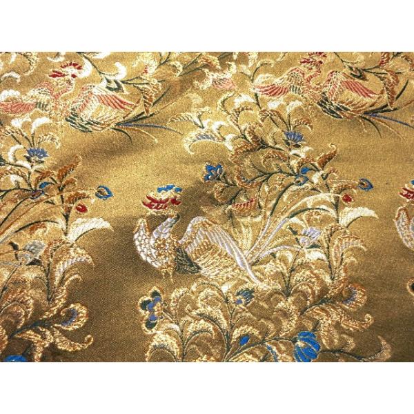 o1223 生地　金襴　8m 金襴生地販売 華文飛翔鳳凰柄 和風生地販売なら都香庵