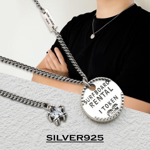 メンズ レディース ネックレス ペンダント コイン シルバー925 個性的 デザイン かっこいい プレゼント シルバー 金属アレルギー