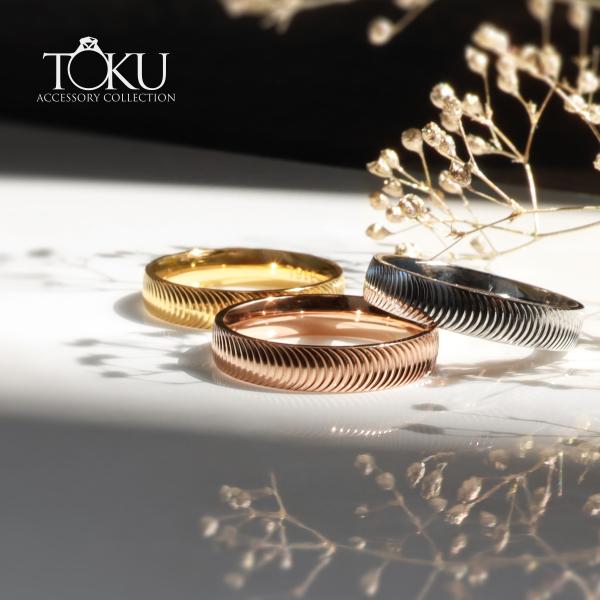 ■商品詳細シャトヤンシーリング上品さと個性を兼ね備えた、スタイリッシュなデザインリング。表面に施された繊細なカット模様が光を反射し、動くたびに華やかな輝きを放ちます。■素材サージカルステンレス316L■カラー柔らかく上品な ピンクゴールド（...