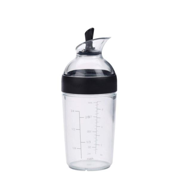 OXO オクソー ドレッシングシェーカー 200ml 小 食洗機対応 ブラック