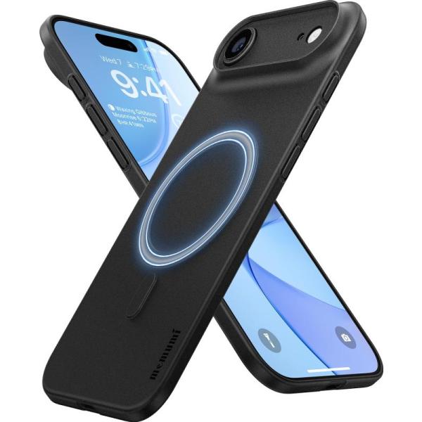 「memumi」0.3mm極薄・マグネット内蔵 iPhone Air用のケース マット質感 オリジナル設計 指紋防止 傷付き防止 ワイアレス充電対応 人