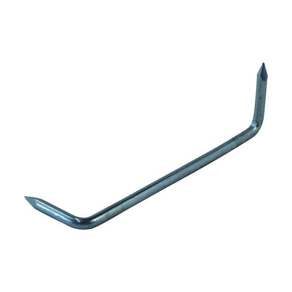 ●直交する部材の接合に使用するかすがいです。●木材と木材をつなぎ合わせる際に。●土台と柱、管柱と胴差し、小屋梁と小屋束などの接合に。＜仕様＞●寸法(mm)d：5●長さL(mm)：120●表面処理：ユニクロ●形状：左ひねり●高さH(mm)：3...