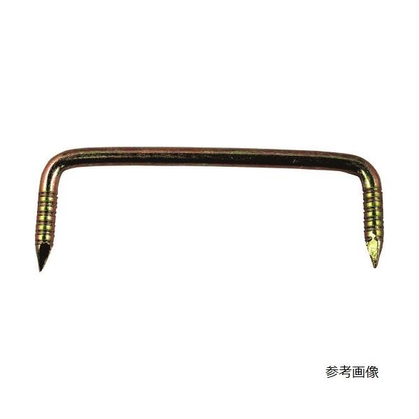 ●リング付きかすがいです。●リング付き形状で保持力がアップします。●木材と木材をつなぎ合わせる際に。●土台と柱、管柱と胴差し、小屋梁と小屋束などの接合に。＜仕様＞●寸法(mm)d：5●長さL(mm)：90●表面処理：クロメート●高さH(mm...