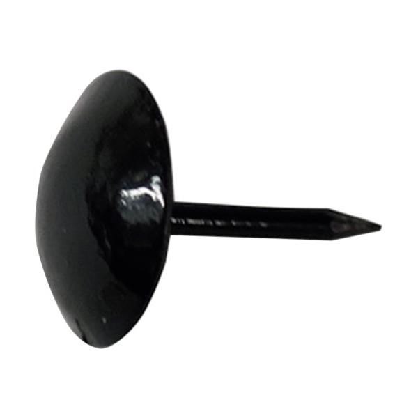 ●椅子の革張りなどに使用します。●購入しやすい少量パックです。＜仕様＞●HP　椅子鋲　黒●寸法(mm)d：1.24●全長(mm)：13●頭部径(mm)：10●表面処理：黒●スチール●塗装＜製造国＞●日本