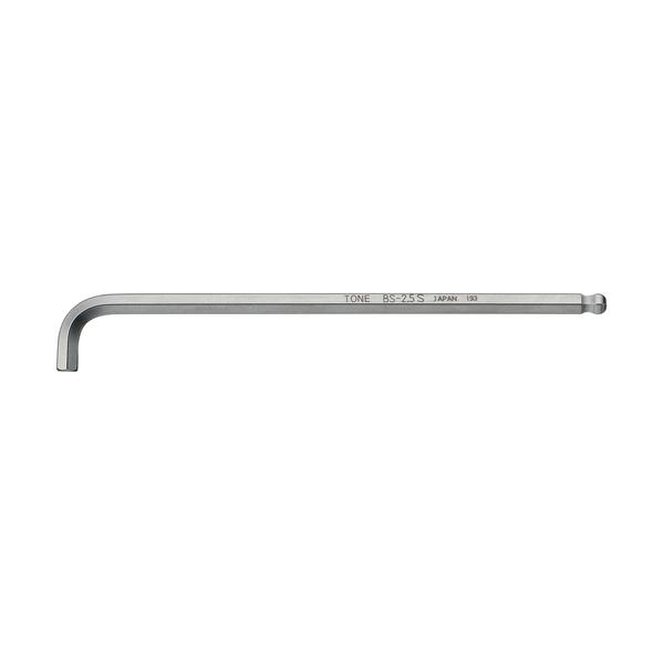 TONE トネ ボールポイント六角棒レンチ マスターツール首下ショートボールポイントL形レンチ 対辺寸法2.5mm BS-2.5S