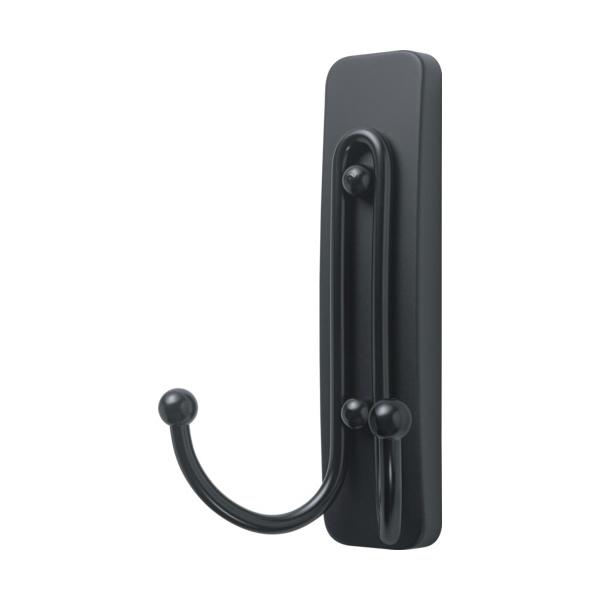 ●簡単にはがせ、多くの材質の壁面（平滑面）に対応します。（壁紙や凹凸面には使用できません。)●壁面を傷めません。●二股フックで複数掛けでも掛けやすく、取りやすいです。●落ち着いたマットブラック色です。●平面壁への収納、一時置きに。＜仕様＞●...