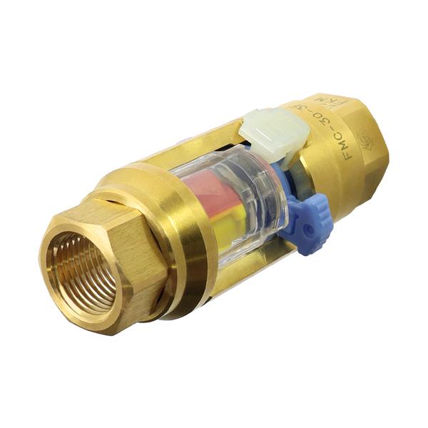 日東工器 フローモニター レンズ交換タイプ 取付ねじRC3/8 FMC-30-3F BRASS FKM