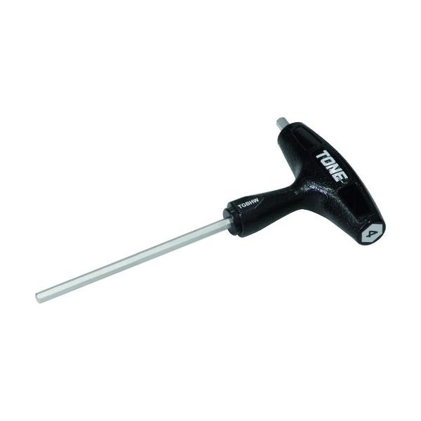 TONE トネ 六角棒レンチ T形 グリップヘキサゴンレンチ 対辺寸法4mm 全長140mm TGHW-04