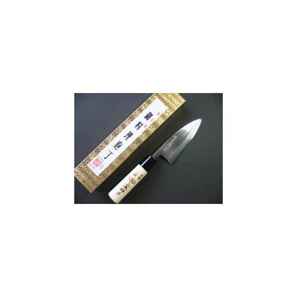 霞（カスミ）仕上げ出刃包丁 120mm「三木特撰」 TD402A : 三木特産の