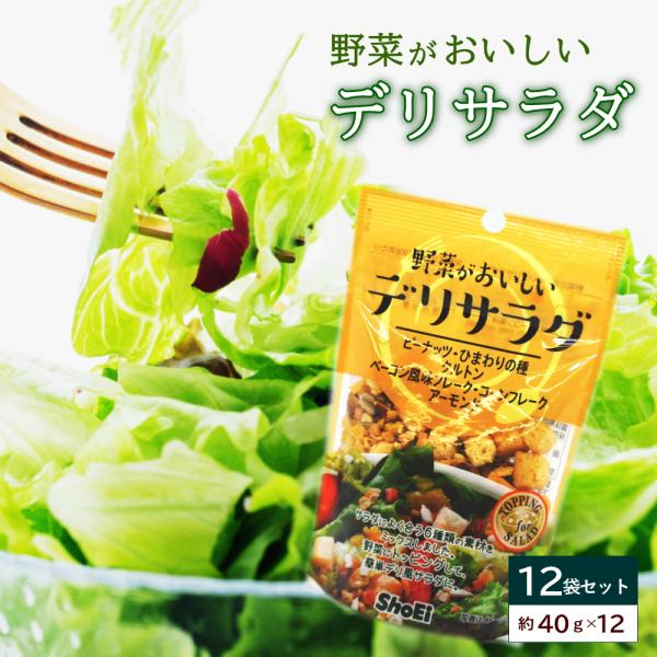 サラダのトッピングに6種類の素材をミックスしました！オシャレなサラダと楽しい食感で子供たちにも人気です。 [ナッツ アーモンド クルトン ベーコン フレーク デリサラダ フレーク サラダ 野菜 おやつ おつまみ お取り寄せグルメ 子供 ]