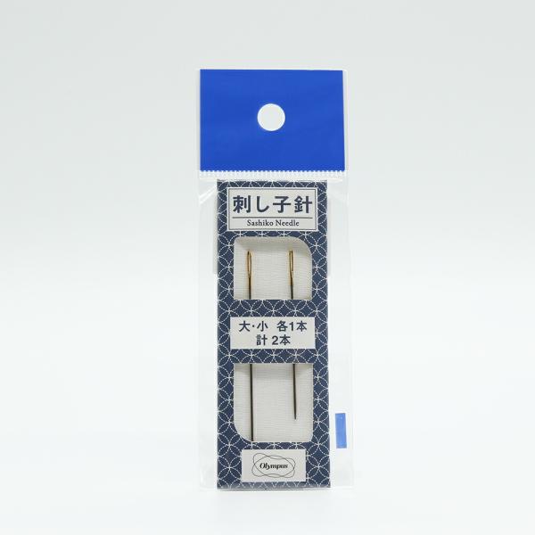 刺し子におすすめの刺し子針です。針先が尖っています。短い針は細かい柄向き。（一目刺し・くぐり刺しなど）長い針は運針に最適。（伝統柄刺し子など）＜仕様＞短い針：太さ1.06mm×長さ48mm長い針：太さ1.07mm×長さ65mm入数：短×1本...