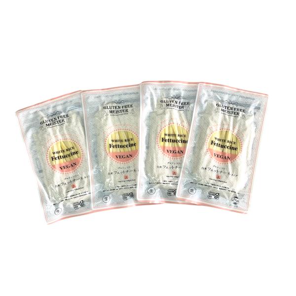 国内産（愛知県産）の米粉を使用して作ったグルテンフリーフェットチーネ。モチモチした食感で食べごたえのあるパスタです。本品にはアレルゲン表示義務/推奨27品目の原材料を一切使用していません。また、米粉専用工場にて専従の職人により製造しております。