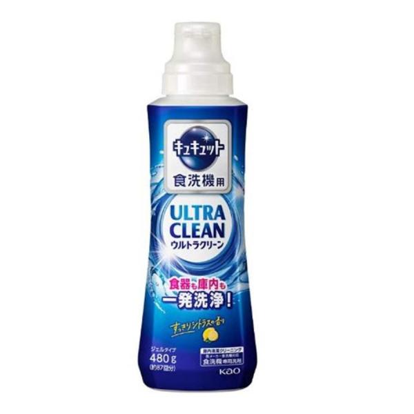 他サイト： 花王 食器洗い乾燥機専用 キュキュットウルトラクリーン すっきりシトラスの香り [食洗器 食器 洗剤 キッチン 台所 油汚れ] 本体480gの商品画像