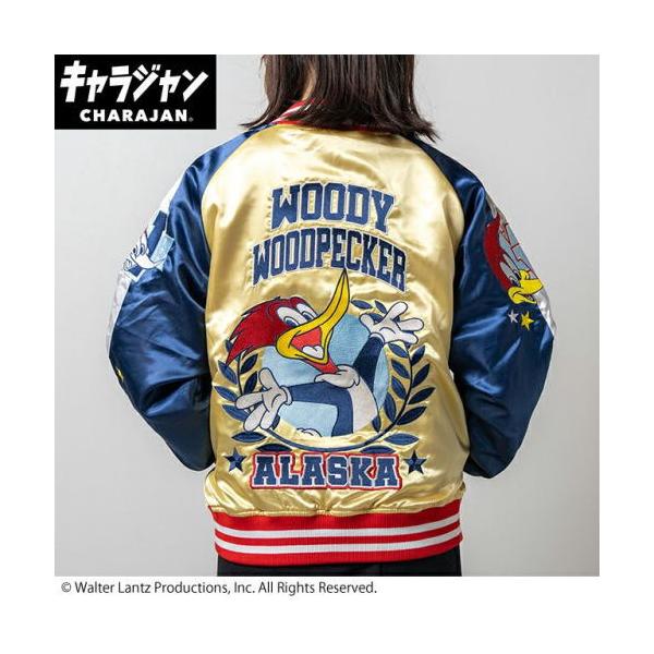 丸眞(マルシン) スカジャン(L) ウッディー・ウッドペッカー ウッドペッカースターシンボル 男女兼用 キャラクター キャラジャン CHARAJAN 4755037000