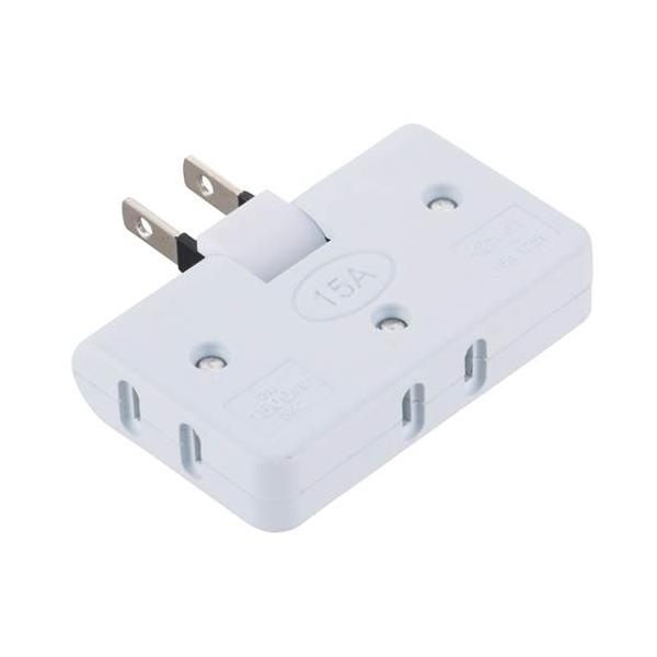 他サイト： OHM オーム電機　コーナータップ 3個口　HS-TM3FA1-Wの商品画像