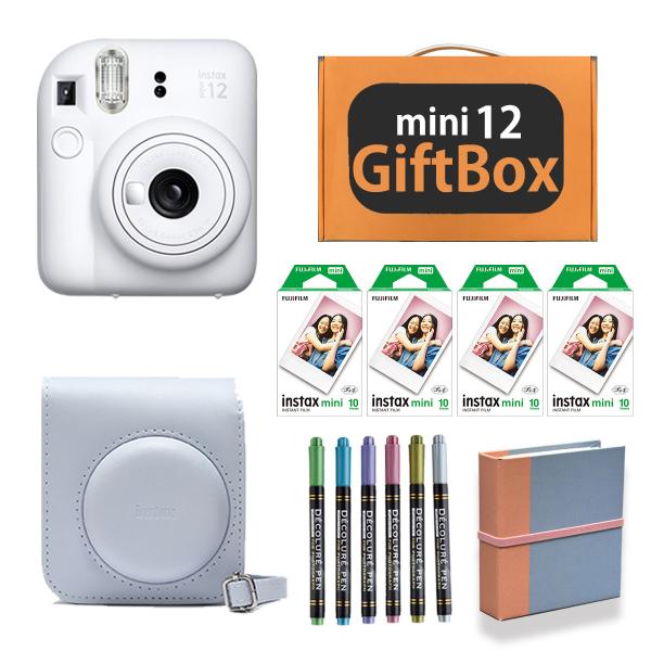 オリジナルギフトBOXセット内容<BR>● フジフイルム チェキ instax mini 12● 純正カメラケース● チェキ用フィルム instax mini 40枚 INSTAX MINI JP 2● ナカバヤシ デコルーレペ...